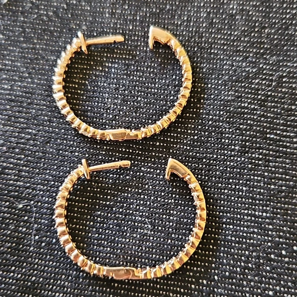 Levian Inside Outside Hoop Earrings - Picture 5 of 7